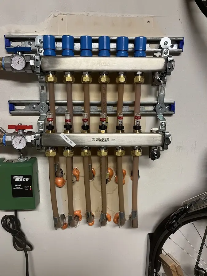 Plumber performing Gas Leak Detection at a residential property in Blairstown